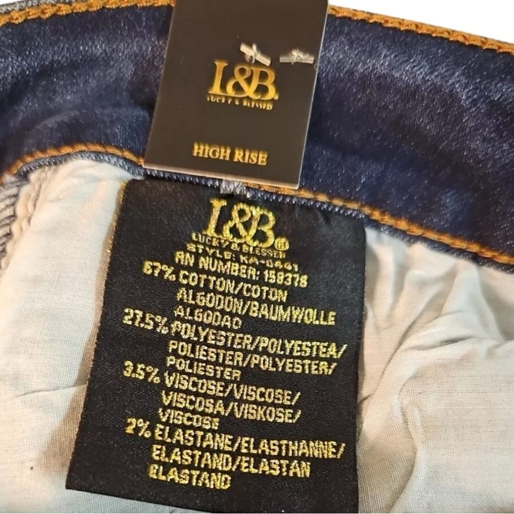 High Rise Button Fly Flare Jeans | Stretch Boutique Denim | Mid Wash | L&B | NWT - Picture 10 of 12